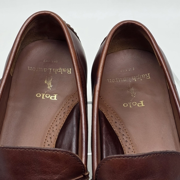 Polo Ralph Lauren Driving Penny Loafer Brown Leather Reynold Size 11.5D 11721 main image 5